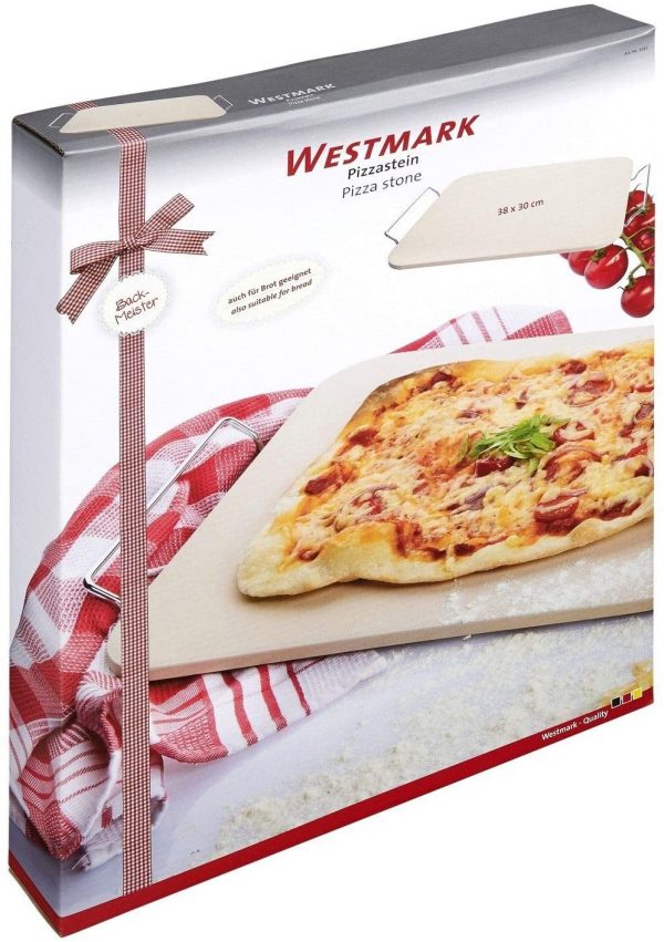 Pietra cuoci pizza in ceramica con supporto 38x30  WESTMARK - immagine 4